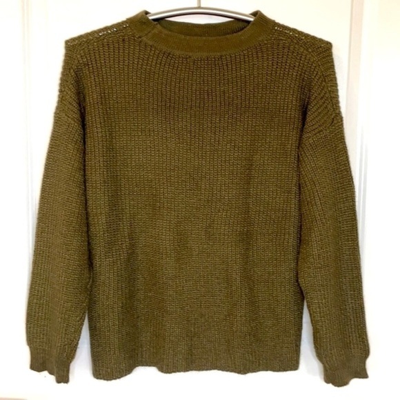 MIRACLE | Women’s Olive Green Chunky Knit MIRACLE Sweater Size Small - Picture 6 of 6